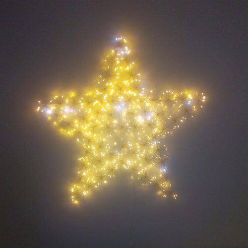 Csillag, kültéri karácsonyi dekoráció, LED-96x5x90cm