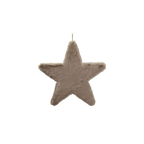 Csillag akasztós bársony 50 cm szürke