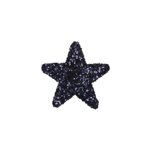 Csillag flitteres műanyag 25 cm kék @@