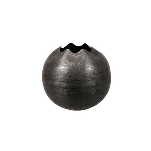 Váza kerek alumínium 26x22 cm fekete @