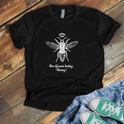 Méhkirálynő fekete póló