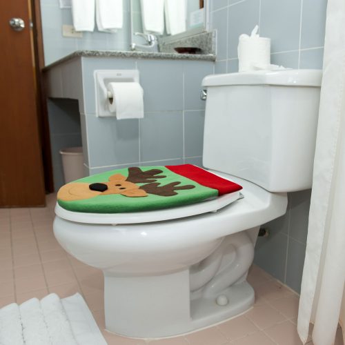 WC ülőke huzat dekor Rénszarvas