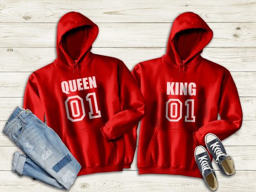 Páros pulóver - King, queen 01