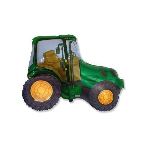 Fólia lufi, mini forma, zöld traktor