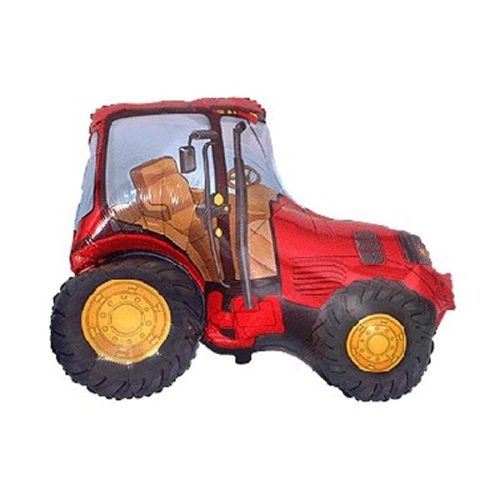 Fólia lufi, nagyforma, piros traktor, 24"