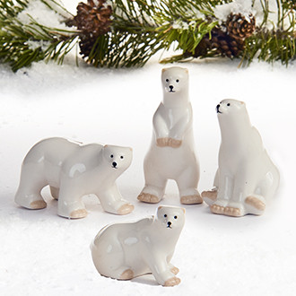 Porcelán jegesmedve, 4 féle, 5-9 cm