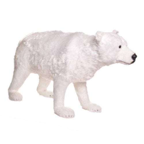 Jegesmedve álló műanyag, textil 150x41x85cm fehér