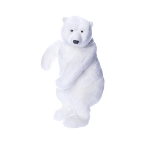 Jegesmedve álló műanyag,textil 11,5x10x19,5cm fehér