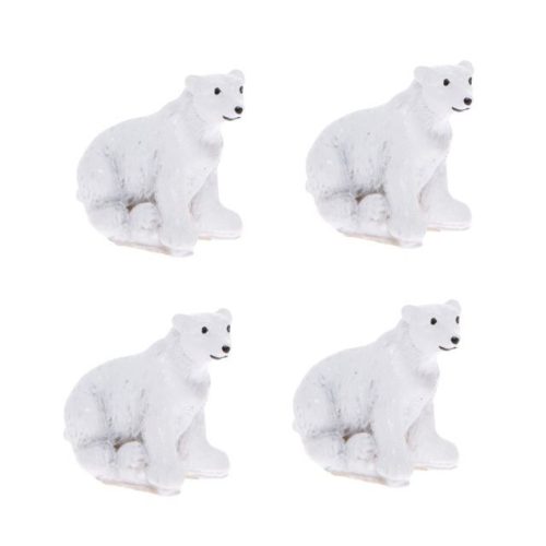 Medve poly 3,1x1,9x2,8cm fehér S/4 SSS