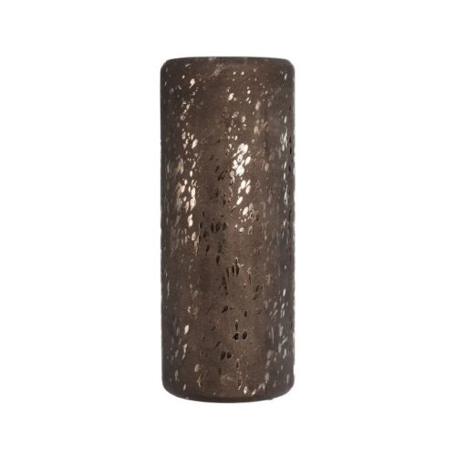 Váza mintás kerámia 13x13x40cm fekete, ezüst