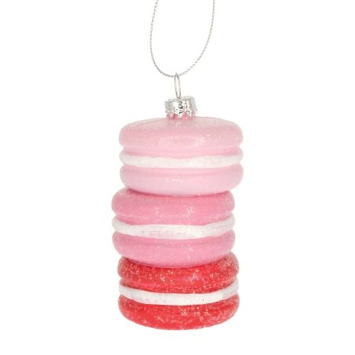 Macaron akasztós műanyag 5,4x5,4x8,3cm rózsaszín