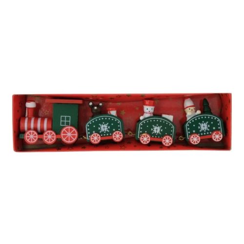 Vonat karácsonyi figurákkal 20,8x5,5x2,8cm