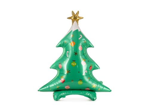 Álló fólia lufi, karácsonyfa, 78x94 cm
