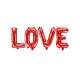 Fólia léggömb "LOVE", 140x35cm, piros