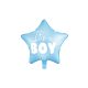 Fólia léggömb, csillag alakú, It's a boy felirattal, 48cm, világoskék