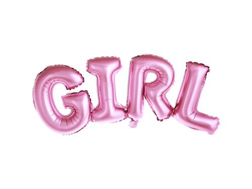 Fólia léggömb "GIRL", 74x33cm, pink