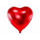 Fólia léggömb, szív, piros, 45 cm