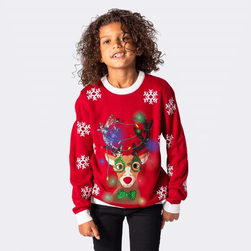 Rudolf. Vicces karácsonyi pulóver gyerekeknek