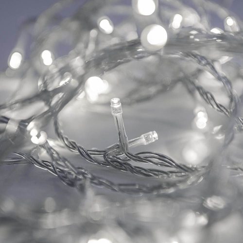 Dekortrend Crystalline toldható LED fényfüzér 4,0 m 50 db HIDEG FEHÉR LED-del, átlátszó kábellel