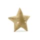 Kicsi csillag formájú párna, arany színben, 42x40 cm