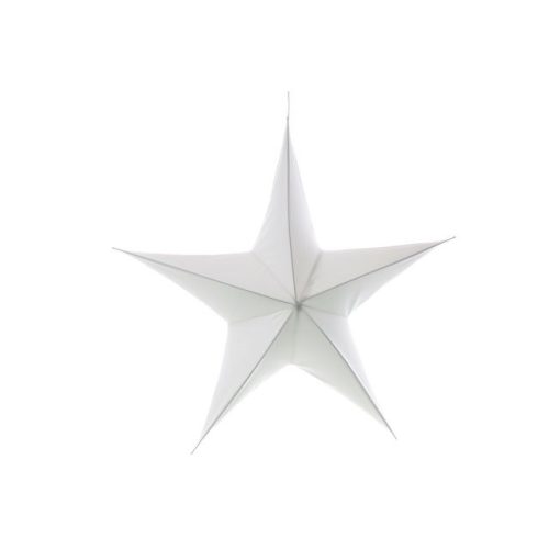 Csillag akasztós bársony 40cm fehér