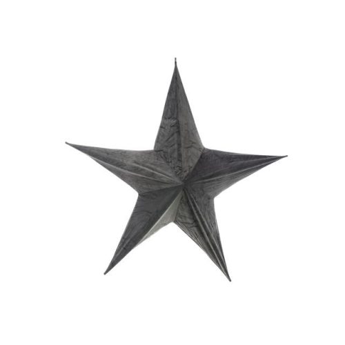 Csillag akasztós bársony 40cm szürke