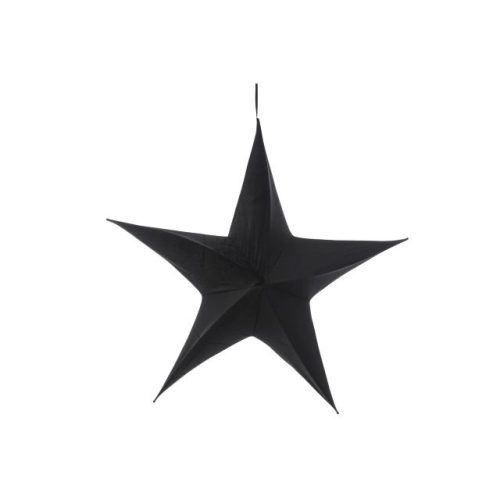 Csillag akasztós bársony 40cm fekete