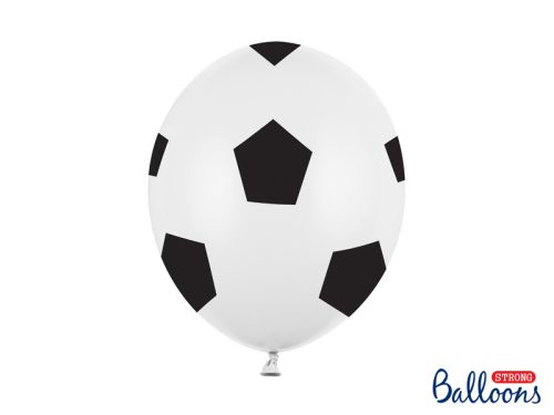 Futball, focilabda mintás, 30 cm-es léggömbök, 1 csomag/6db