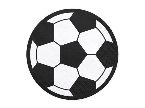 Futball szalvéta, focilabda mintás, 13,5 cm, 1 csomag/20 db