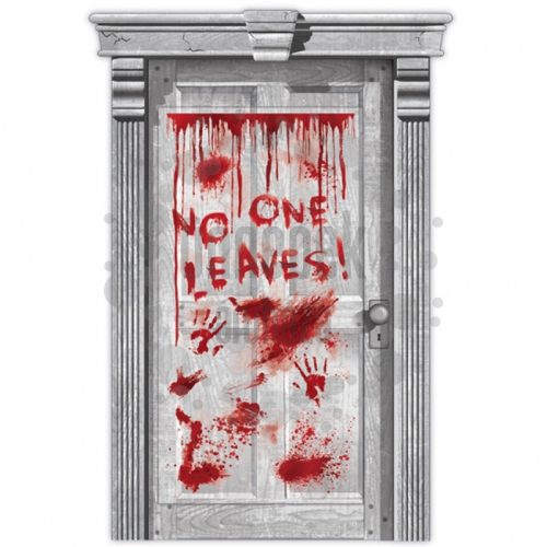 No One Leaves! - Asylum Véres Ajtódekoráció Halloween-re