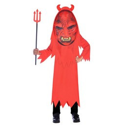 Nagy Fejű Ördög Gyerek Jelmez Halloweenre, 6-8 Éveseknek