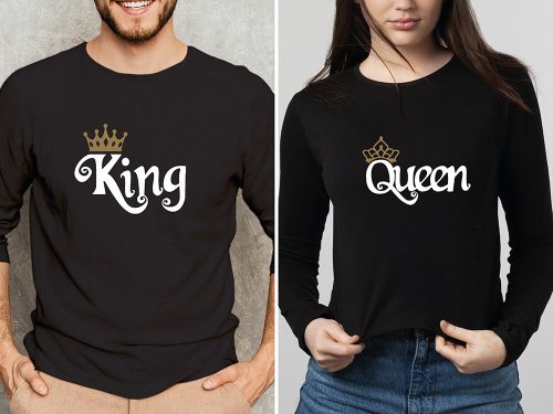 King & Queen hosszú ujjú póló szett