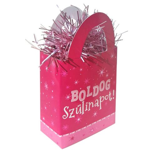Boldog Szülinapot Rózsaszín Lányos Ajándéktasak Léggömbsúly - 120 gramm