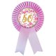 Rózsaszín Szalagos 50-es pasztell Konfettis Szülinapi Számos Parti Kitűző
